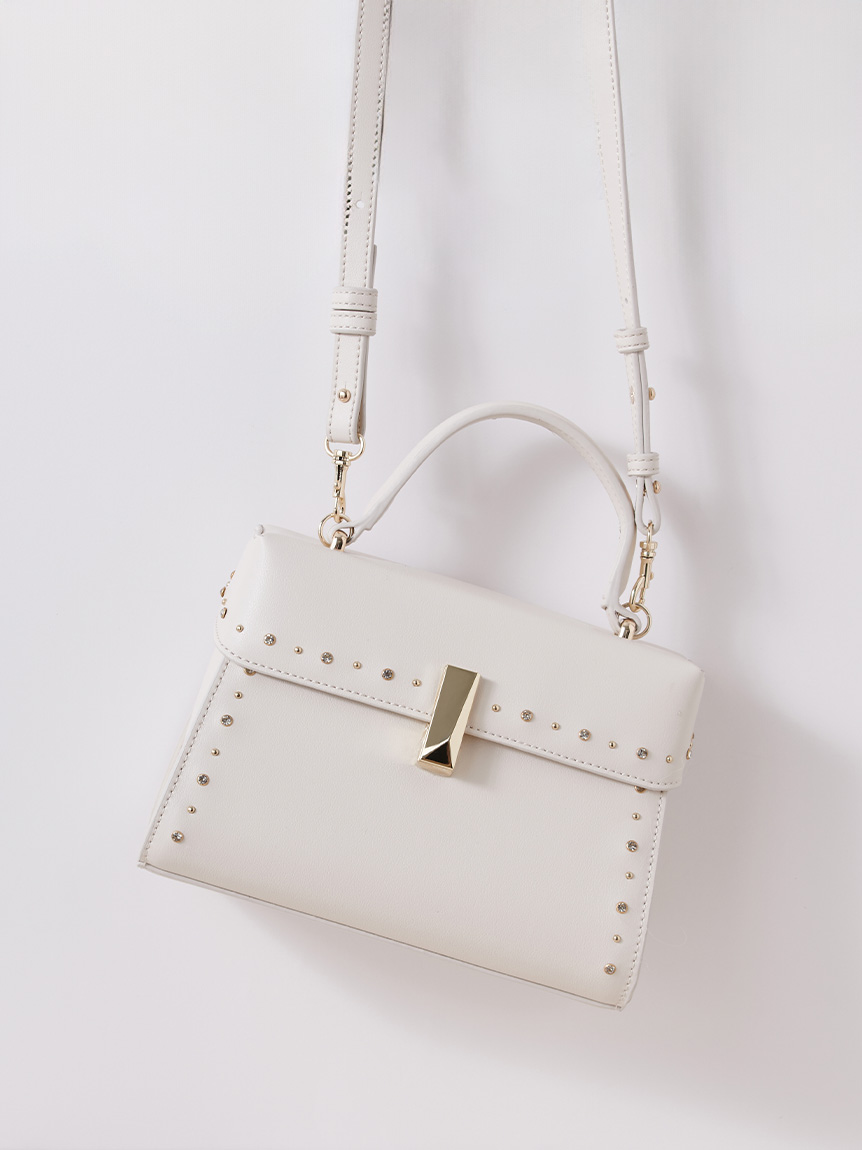 リュタン】ビジュースタッズポシェット（M）(ハンドバッグ)｜BAGS