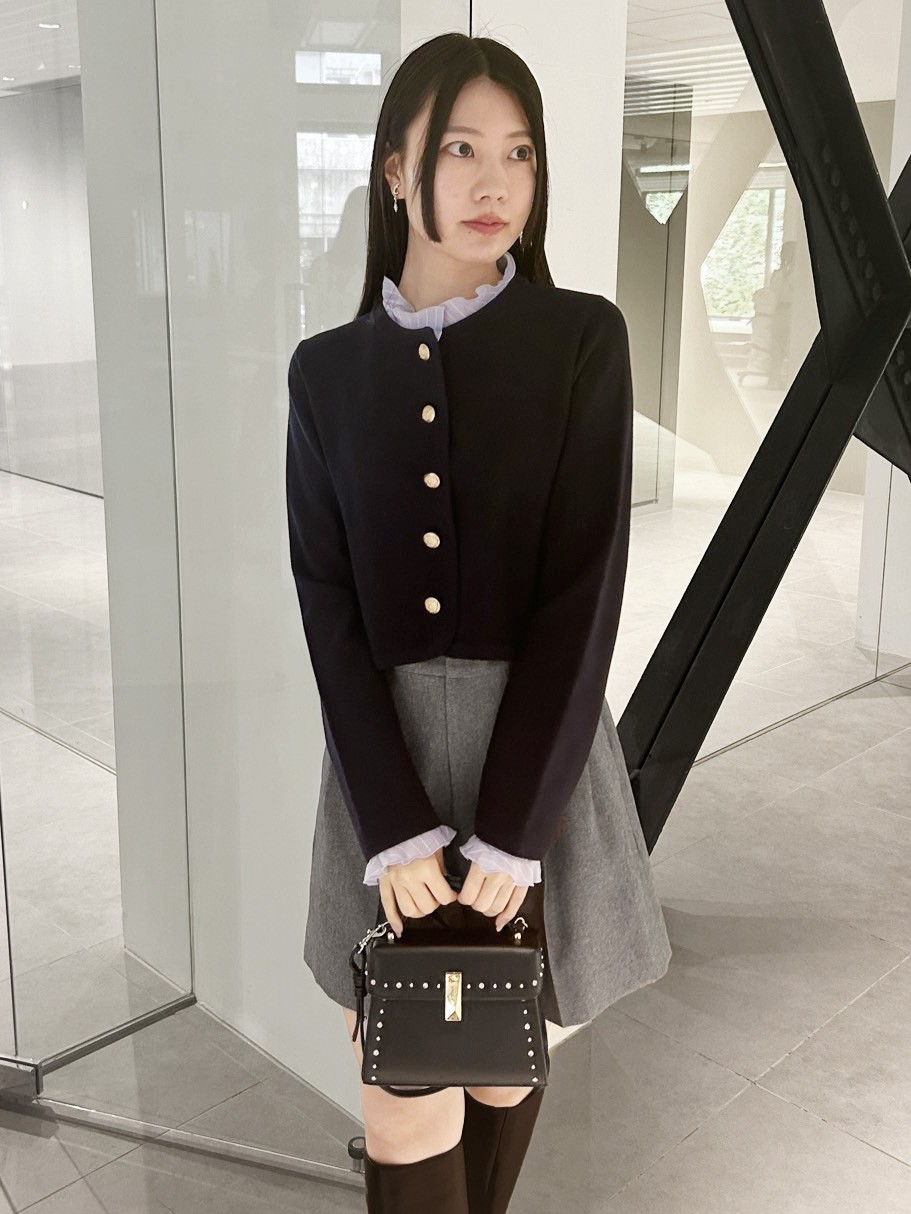 限定カラーあり】フリルデタッチャブルカーディガン(ニットプル