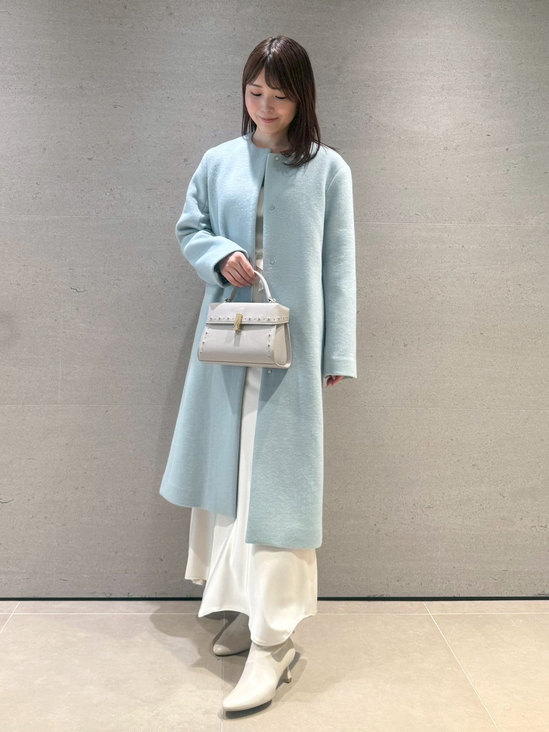 カシミヤ混ノーカラーコート(コート)｜OUTER（アウター）｜CELFORD