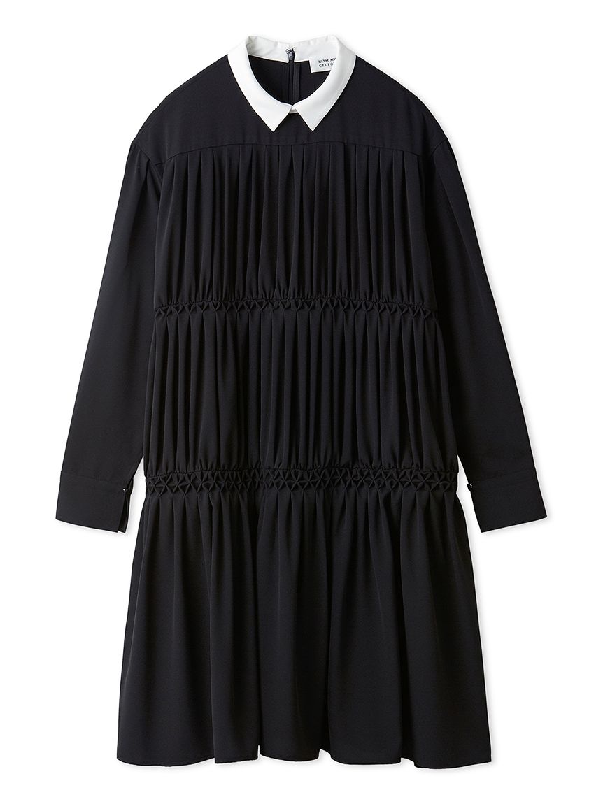 HANAE MORI×CELFORDコラボ】衿付きティアードワンピース(デイリー