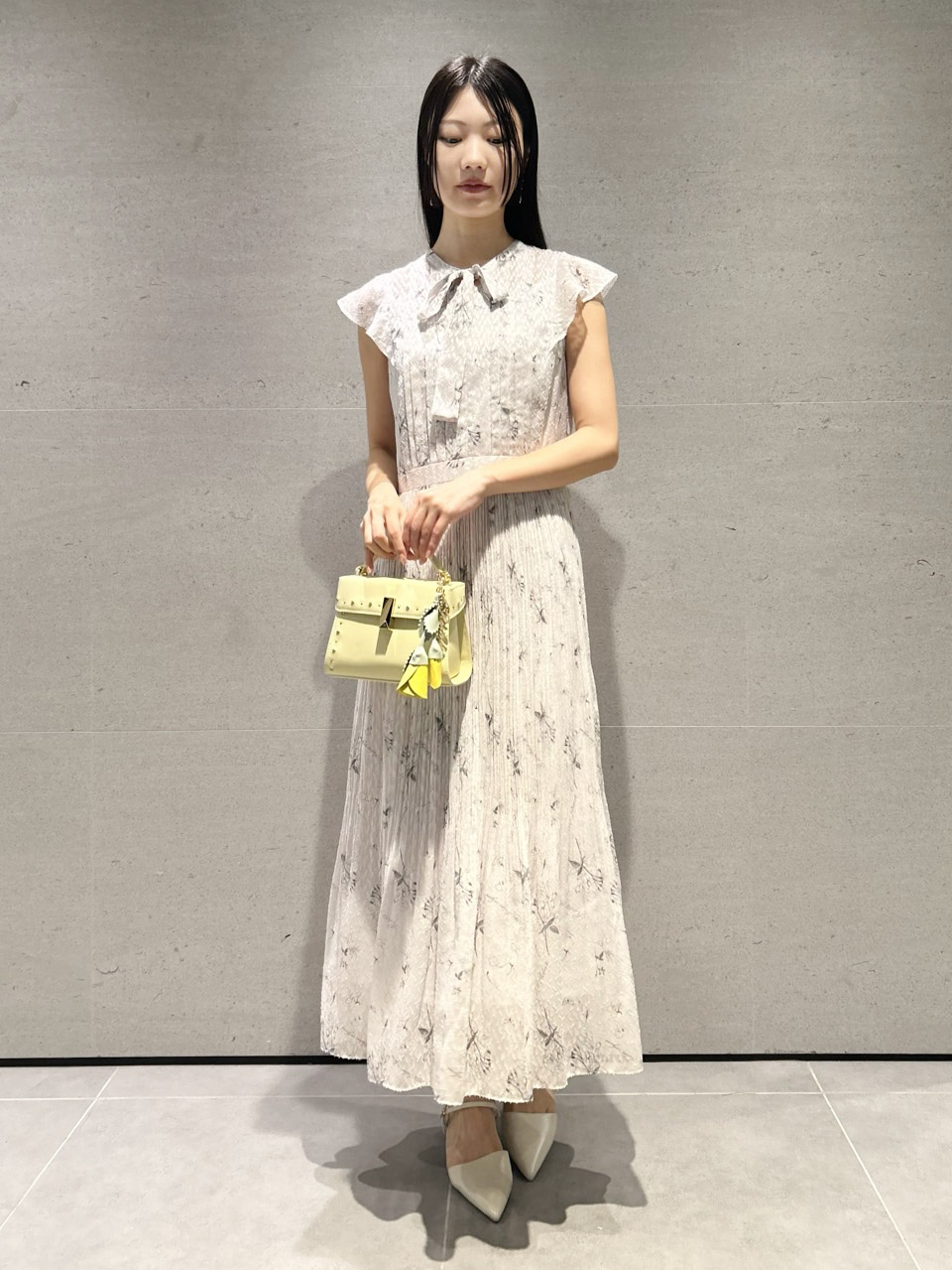 CELFORD×P.J. REDOUTEコラボ】 Rosaボウタイワンピース(デイリー