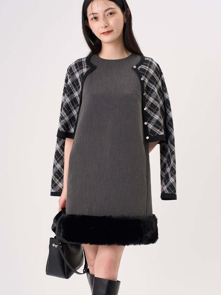 裾ファーミニワンピース(デイリーワンピース)｜DRESS（ドレス