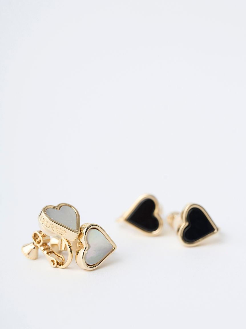 HANAE MORI×CELFORDコラボ】 アーカイブハートイヤリング(ピアス