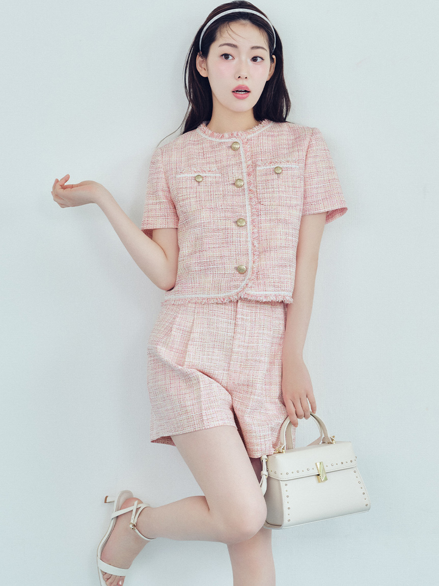 リュタン】ビジュースタッズポシェット（M）(ハンドバッグ)｜BAGS