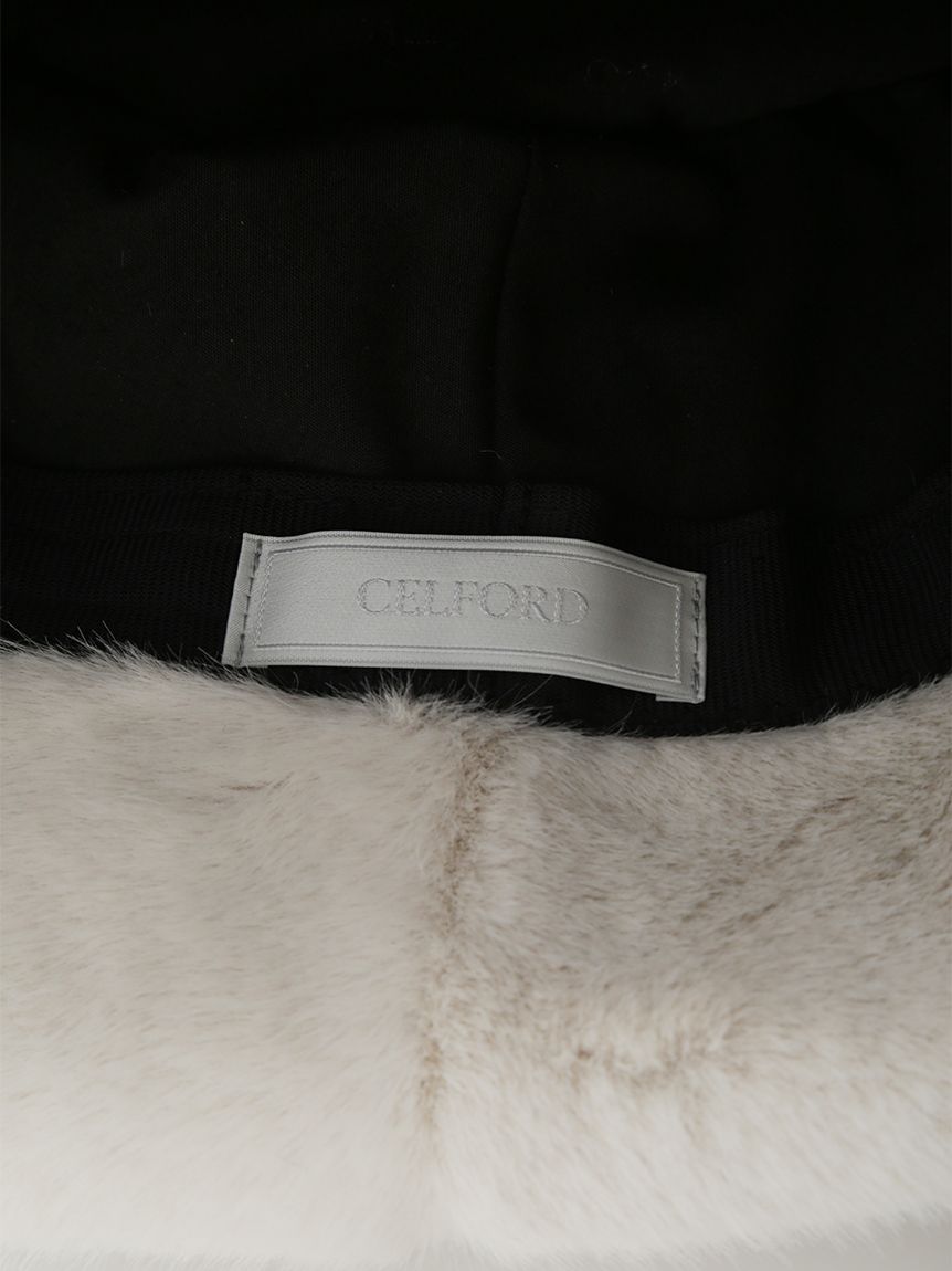 ロゴチャーム付きフェイクファーバケットハット(帽子)｜FASHION GOODS