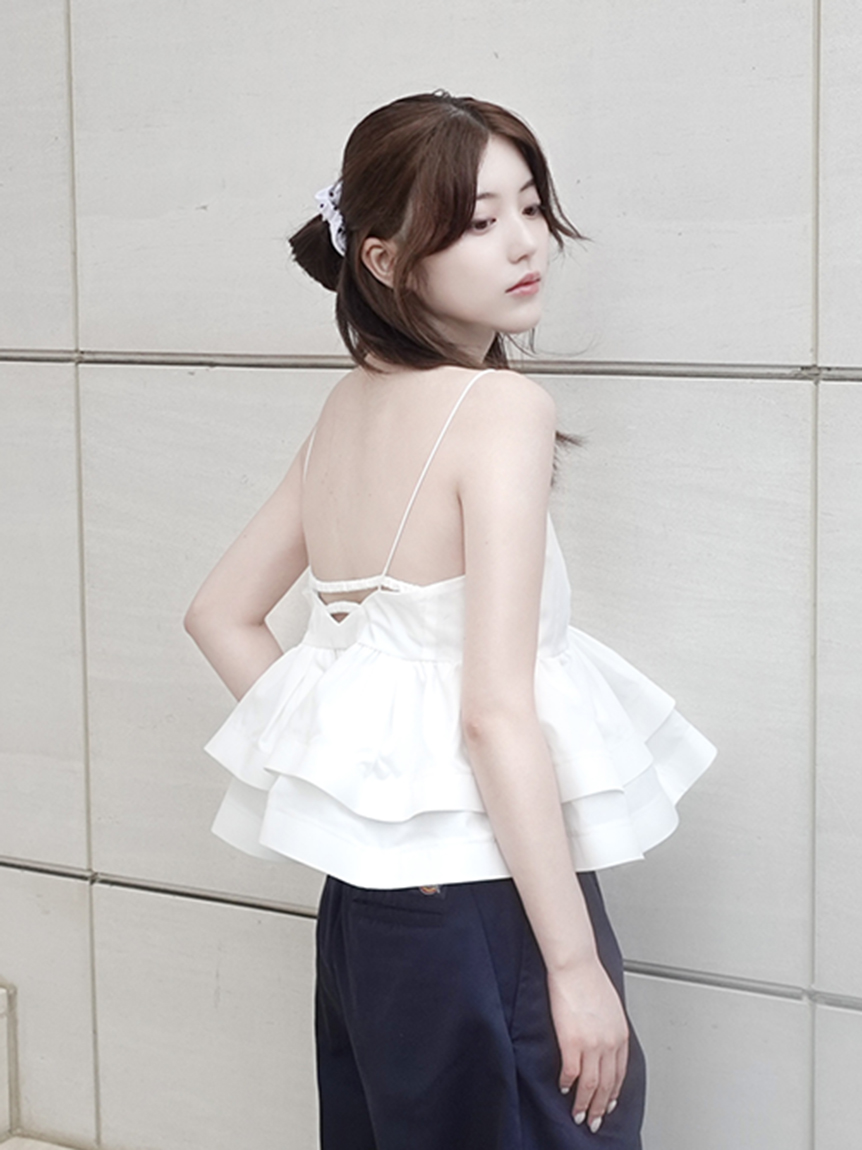 ラッフルヘムデザインキャミソール(ブラウス)｜トップス｜FRAY I.D