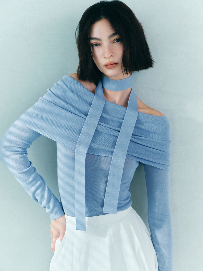 ウールアクリルオフショルプルオーバーニット(ニット)｜トップス｜FRAY