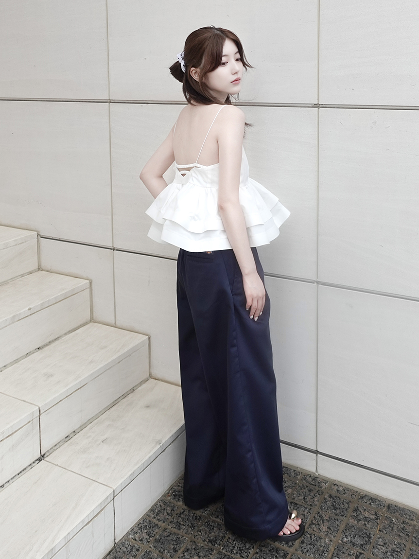 ラッフルヘムデザインキャミソール(ブラウス)｜トップス｜FRAY I.D