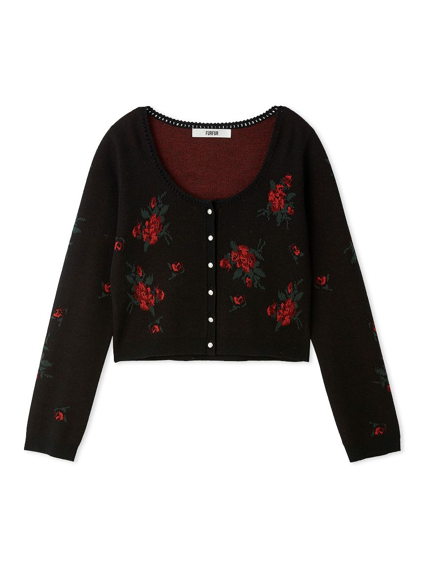 フラワージャガードカーディガン(ニット)｜トップス｜FURFUR（ファー