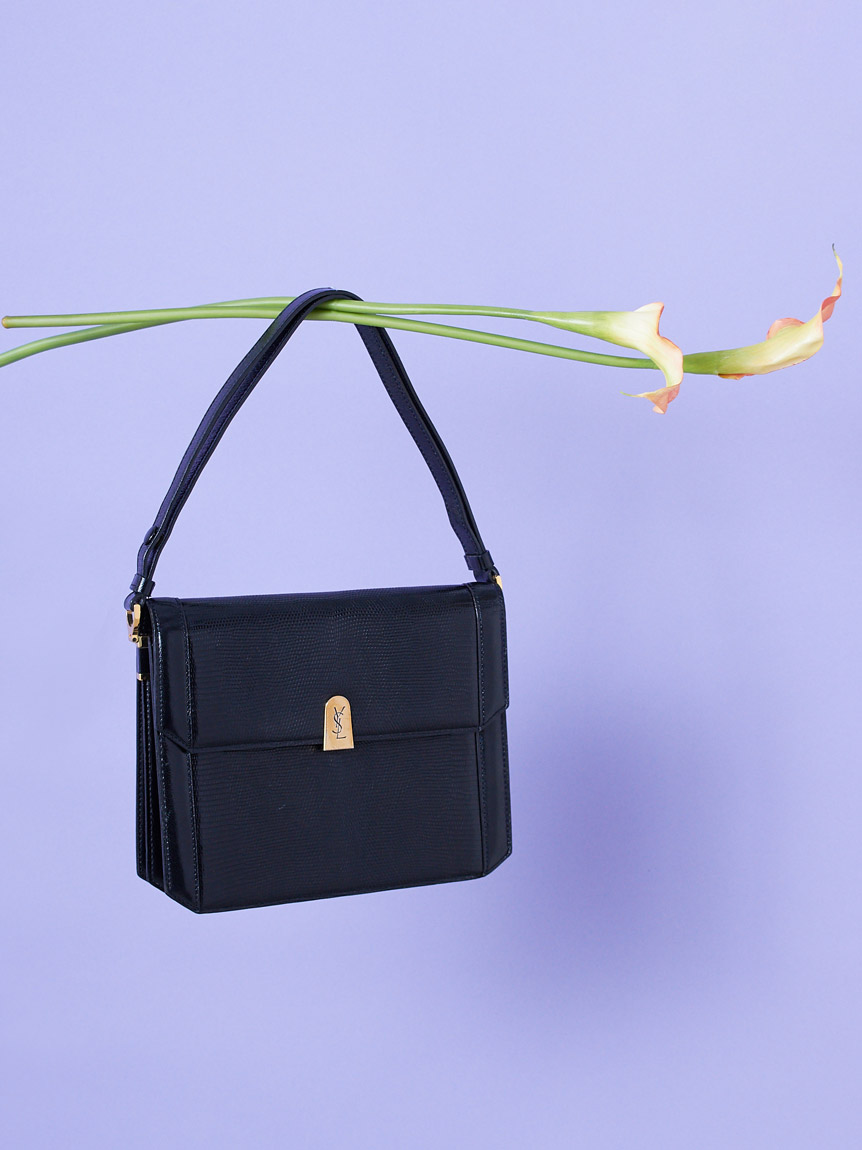 YSL カサンドラロゴリザードショルダー(ヴィンテージバッグ