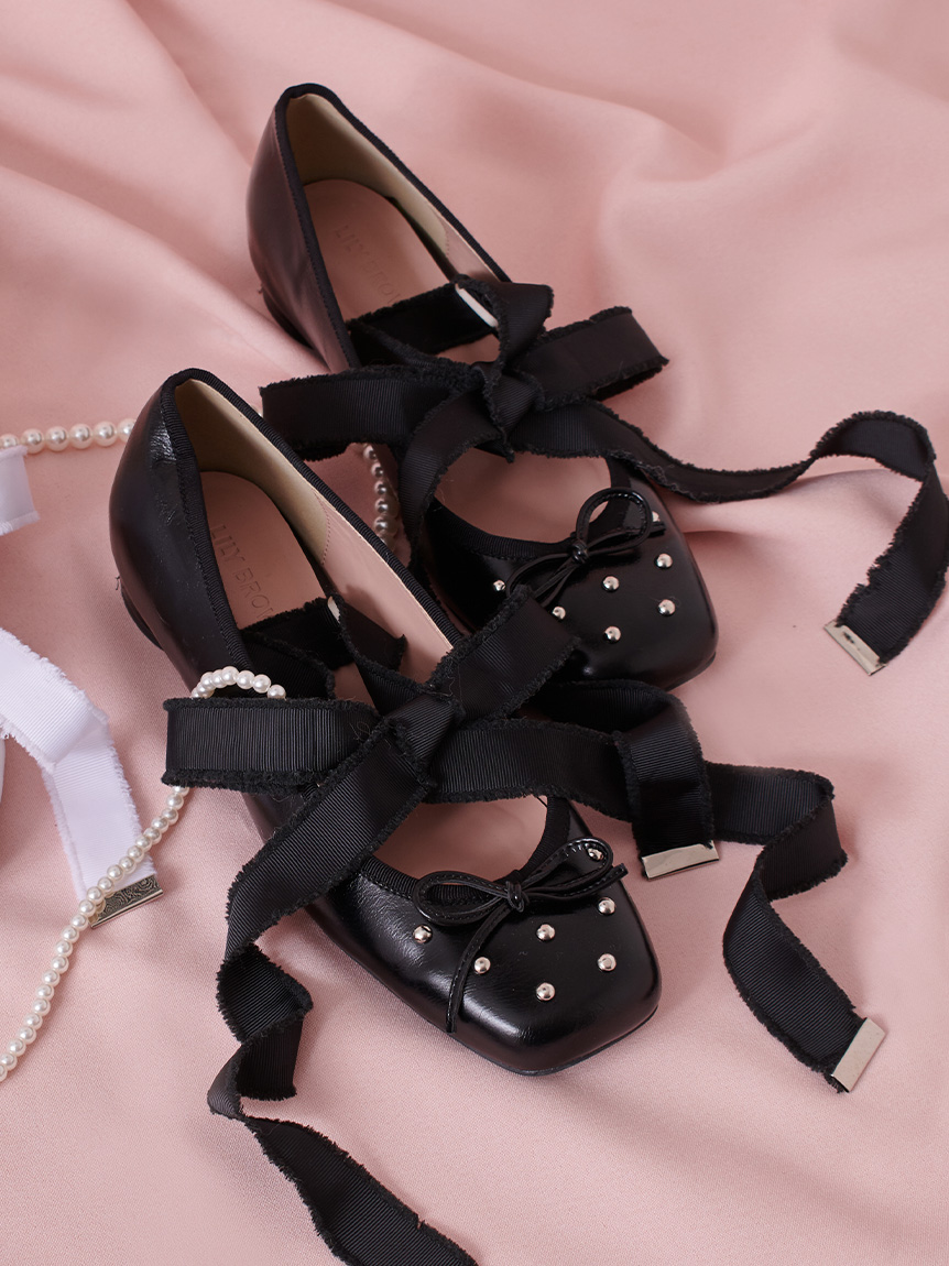 レースアップバレエシューズ(パンプス)｜シューズ｜LILY BROWN（リリー