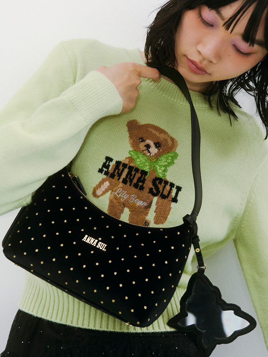 LILY BROWN ×ANNA SUI】バタフライミラーチャーム付きバッグ(バッグ