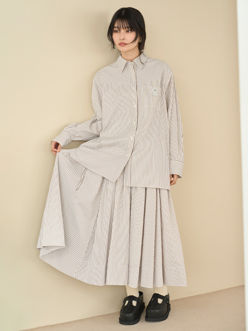 2wayボリュームシャツスカート(ロングスカート)｜スカート｜LILY