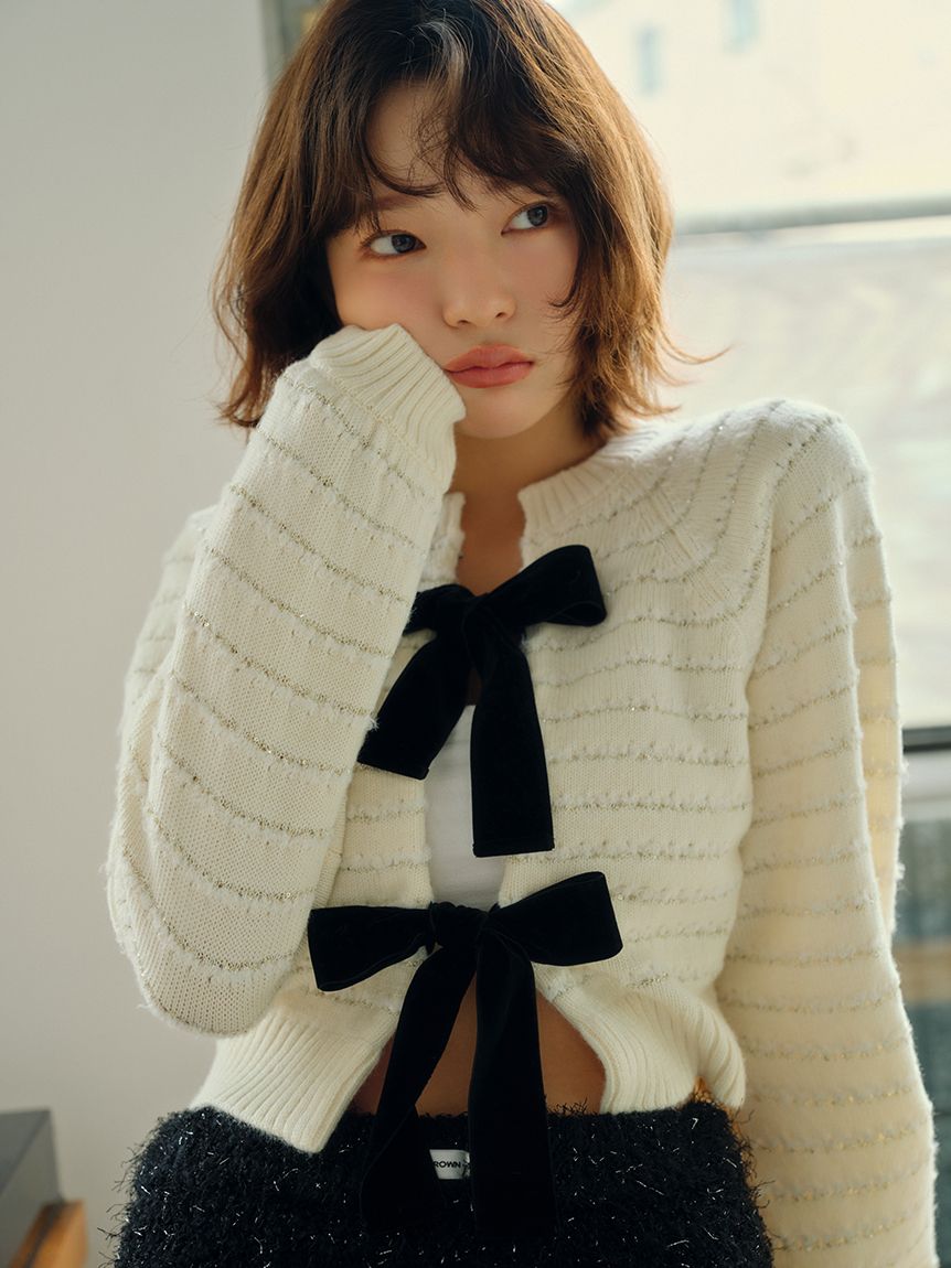 WEB限定カラー】ベロアリボンカーディガンの口コミ一覧 | リアルな