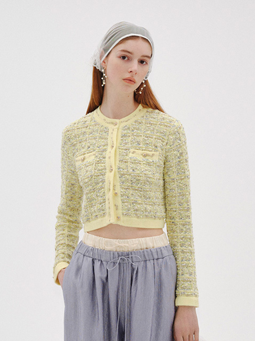 ツイードニットカーディガン(カーディガン)｜トップス｜LILY BROWN