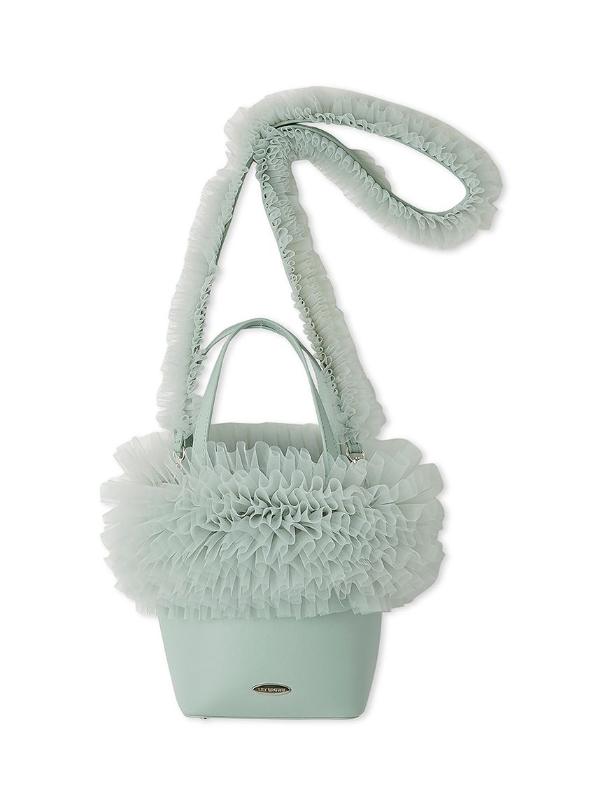 オフィシャル・MASHアプリ限定カラー】チュール切り替え3wayトート