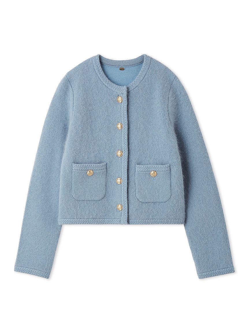 WEB限定カラー】金釦フォックスニットジャケット(ニット)｜トップス