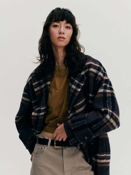 woolコクーンシルエットピーコート(ハーフコート)｜アウター｜Mila