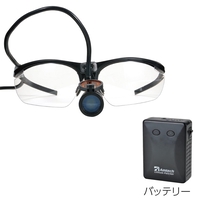 クリアビュールーペ TTLタイプ 3.5倍(樹脂フレーム)ブラック 瞳孔間