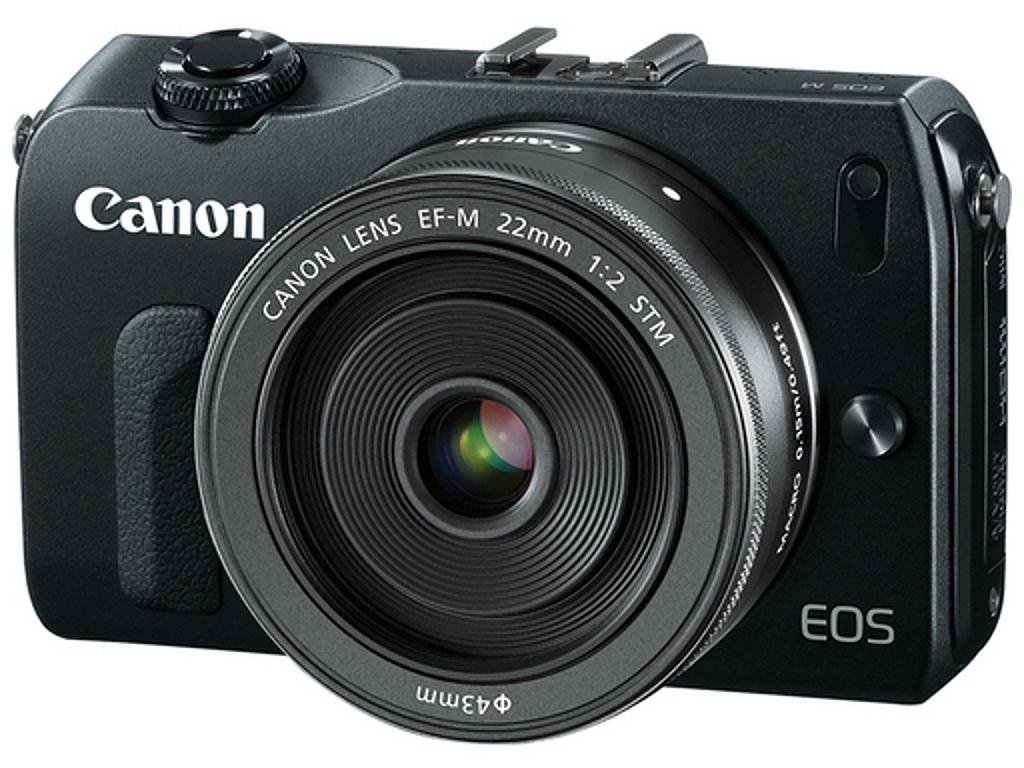 Canon EOS M Digital Camera with Canon EF-M 22mm F2 STM Lens - Black