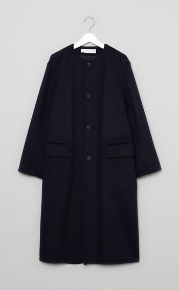 GALERIE VIE｜ダブルフェイスノーカラーコート