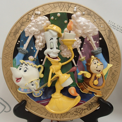 美女と野獣 3Dレリーフプレート ディズニーストア 【公式通販】