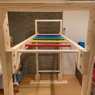 うんてい 自宅 懸垂バー 室内雲梯 遊具 子供 大人 アイアンバー 物干し