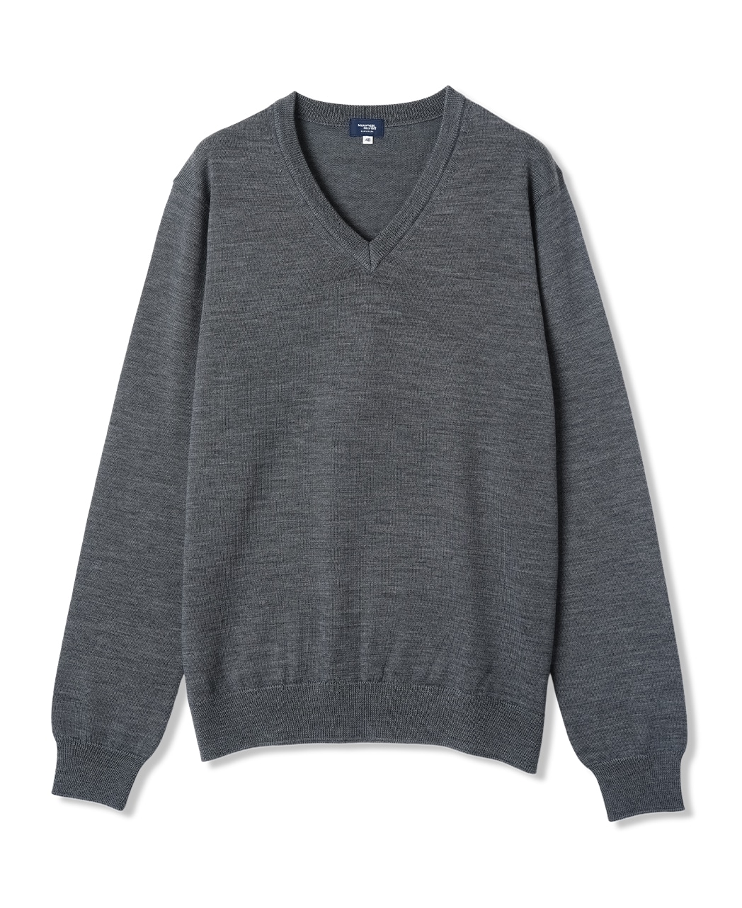 Vネックセーター(12ゲージ）(46 グレー系): メンズ｜メーカーズシャツ