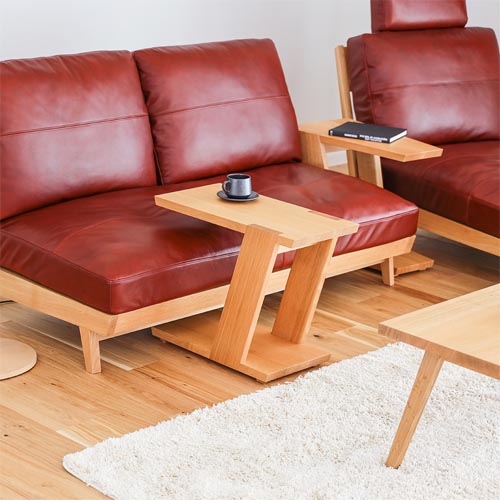 飛騨家具 nissin 日進木工 Carve カーヴ サイドテーブル 国産家具 無垢