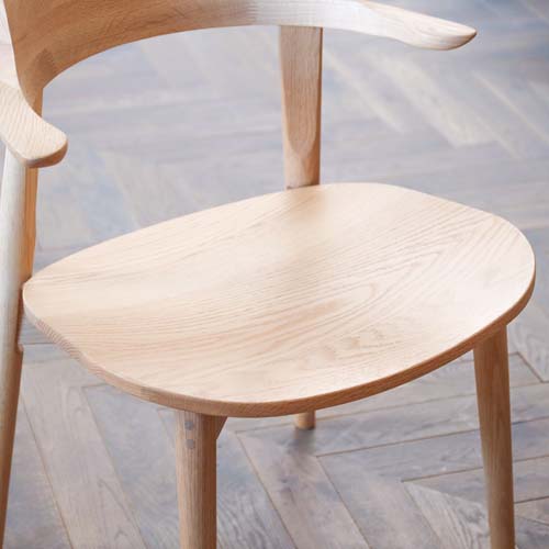 各地の名工房 Hamamoto kogei 浜本工芸 No.4900 ダイニングチェア 板座