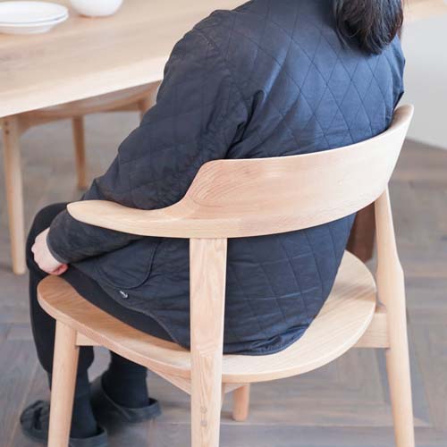 各地の名工房 Hamamoto kogei 浜本工芸 No.4900 ダイニングチェア 板座