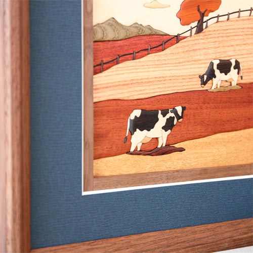 旭川クラフト Pecker 工房ペッカー YO 寄せ木絵 牧場 国産クラフト