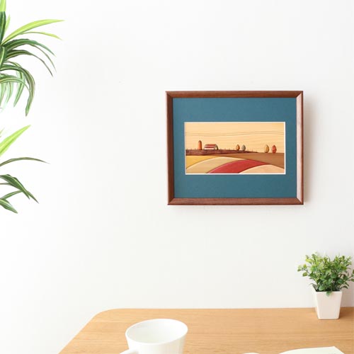 旭川クラフト Pecker 工房ペッカー E13 寄せ木額 国産クラフト 木製