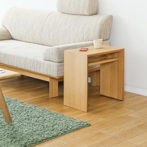 飛騨家具 shirakawa シラカワ サイドテーブル 国産家具 無垢 サイド