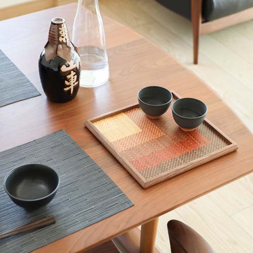 箱根寄木細工 露木木工所 tsuyuki 角盆 国産クラフト 木製 トレー