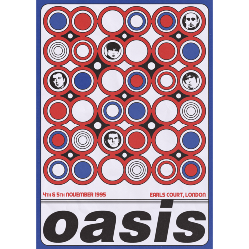 Oasis - Earls Court Tour '95 Gig Poster. Oasis.