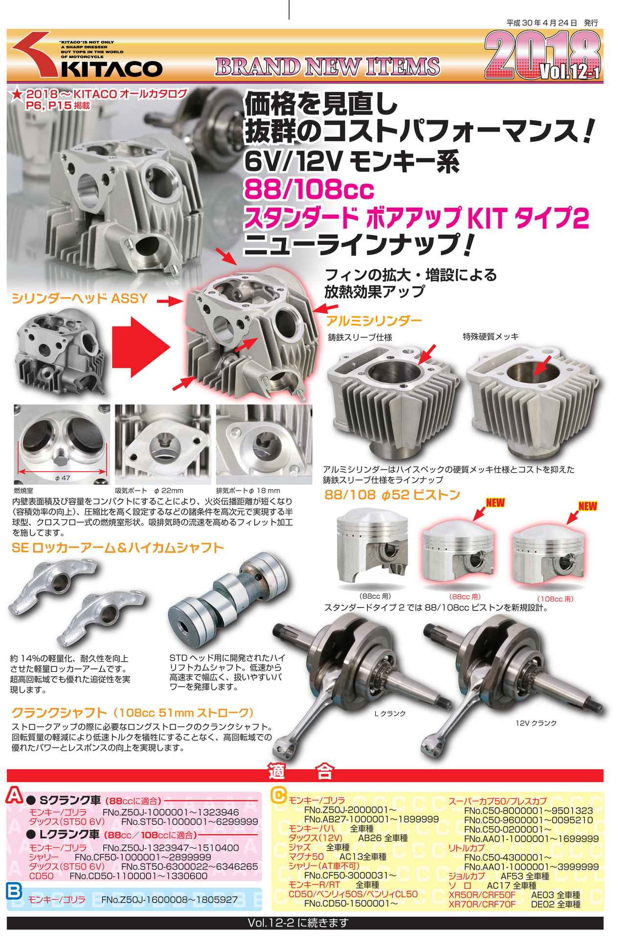 キタコのモンキー系ボアアップ KIT がモデルチェンジ - webオートバイ