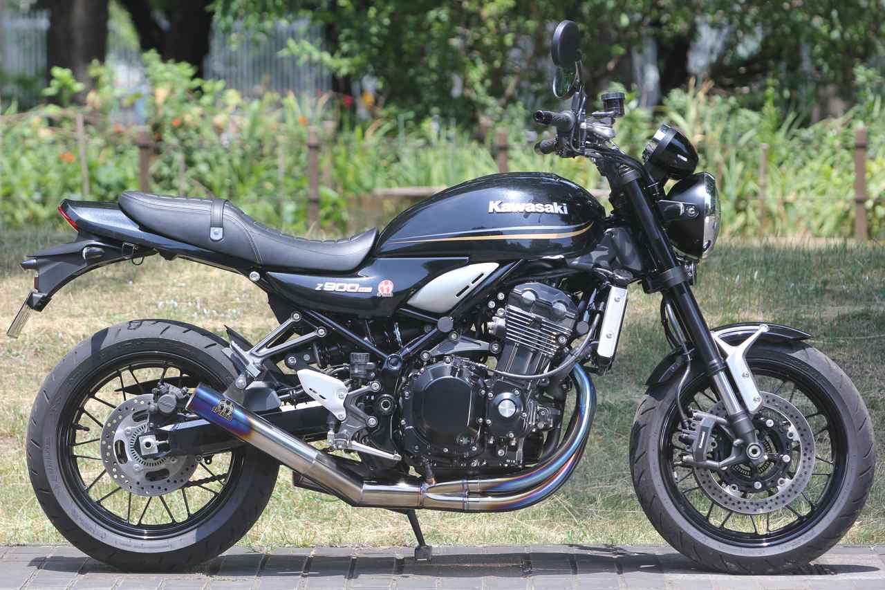 SP忠男のZ900RS用フルエキゾースト POWER BOXにチタンブルーが追加