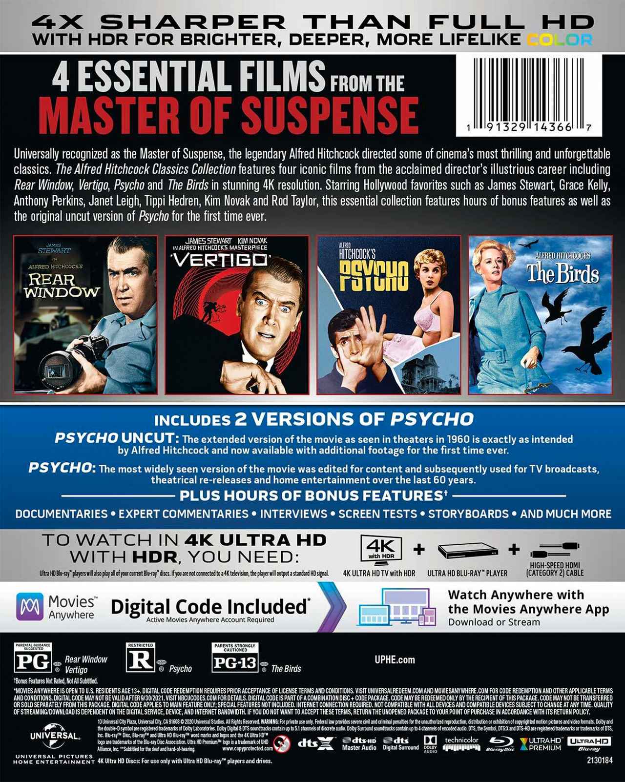 4Kレストア＆DTS:Xで登場『アルフレッド・ヒッチコック・クラシックス