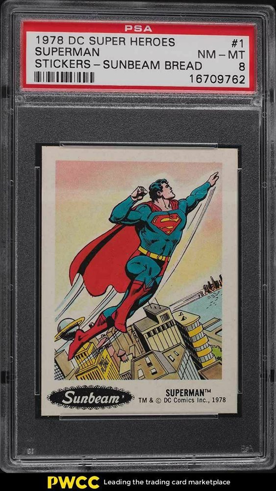 レア 1978 SUPERMAN Sunbeam シール ビンテージ PSA 5 レア 1978