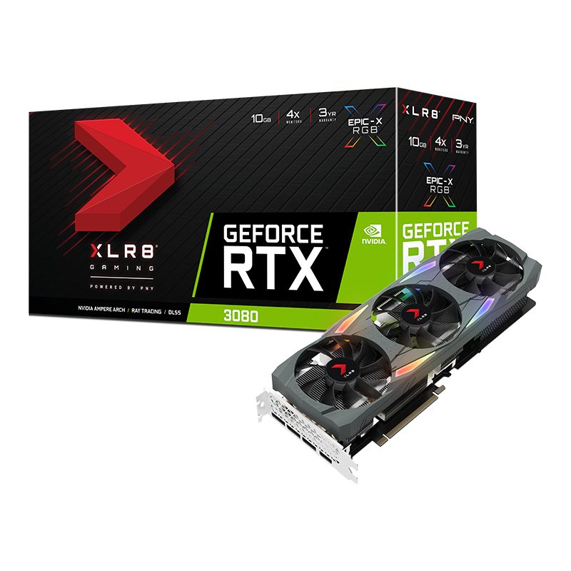 PNY GeForce RTX 3080 10GB XLR8 Gaming EPIC-X RGB Triple Fan Edition