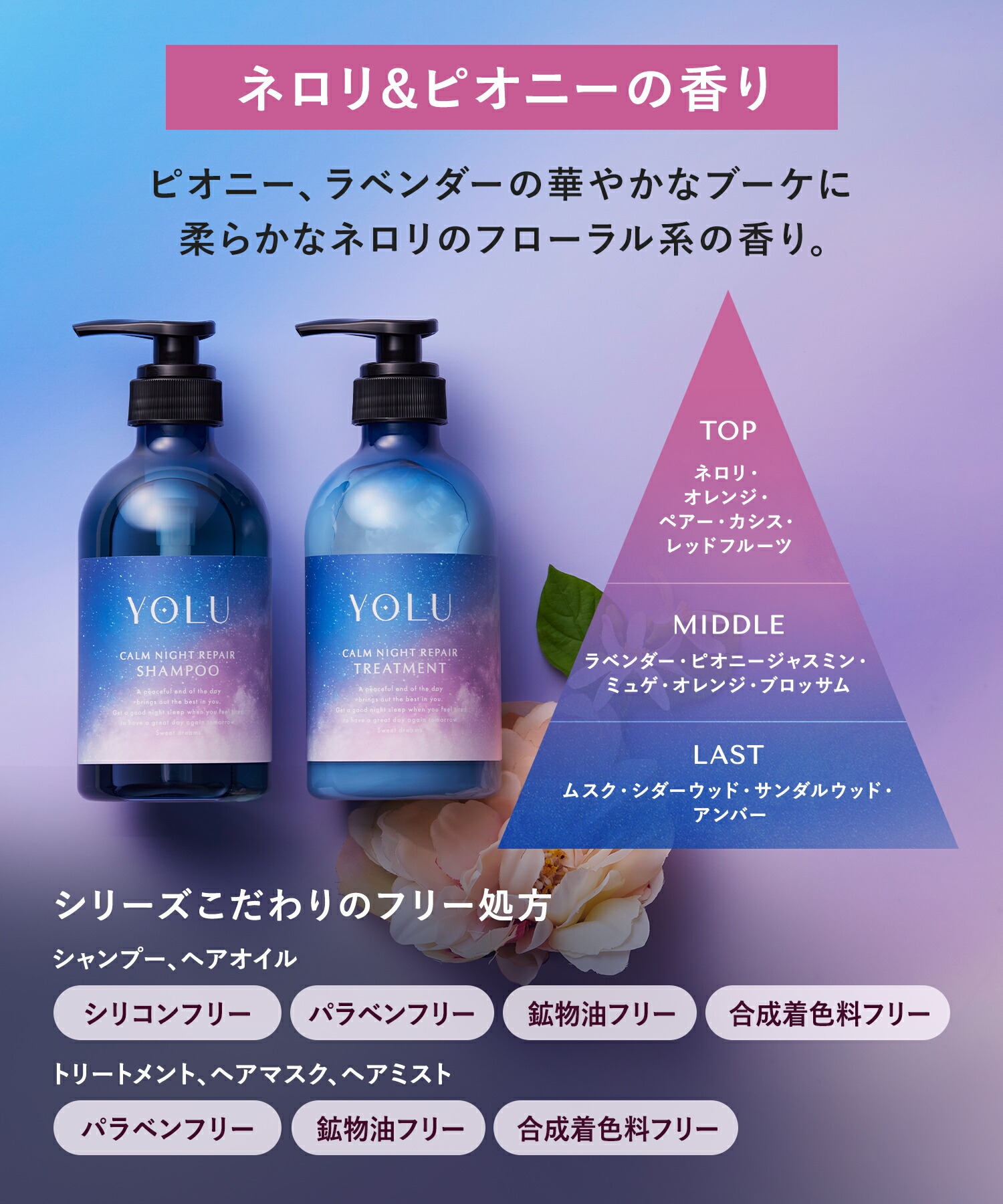 送料無料】YOLU(ヨル)ナイトリペアシャンプー＆トリートメント3倍大