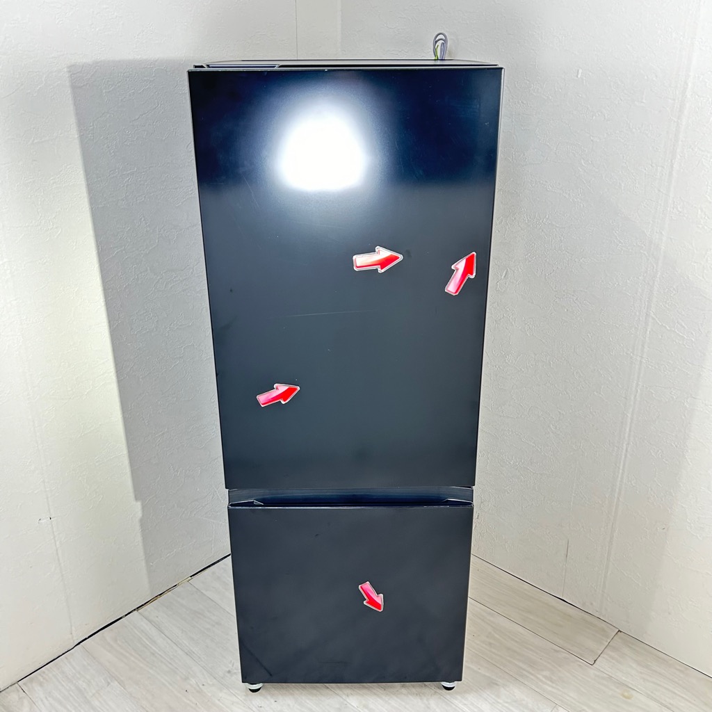 タグレーベルバイアマダナ 162L 2ドア冷蔵庫 AT-RF160-BK ブラック