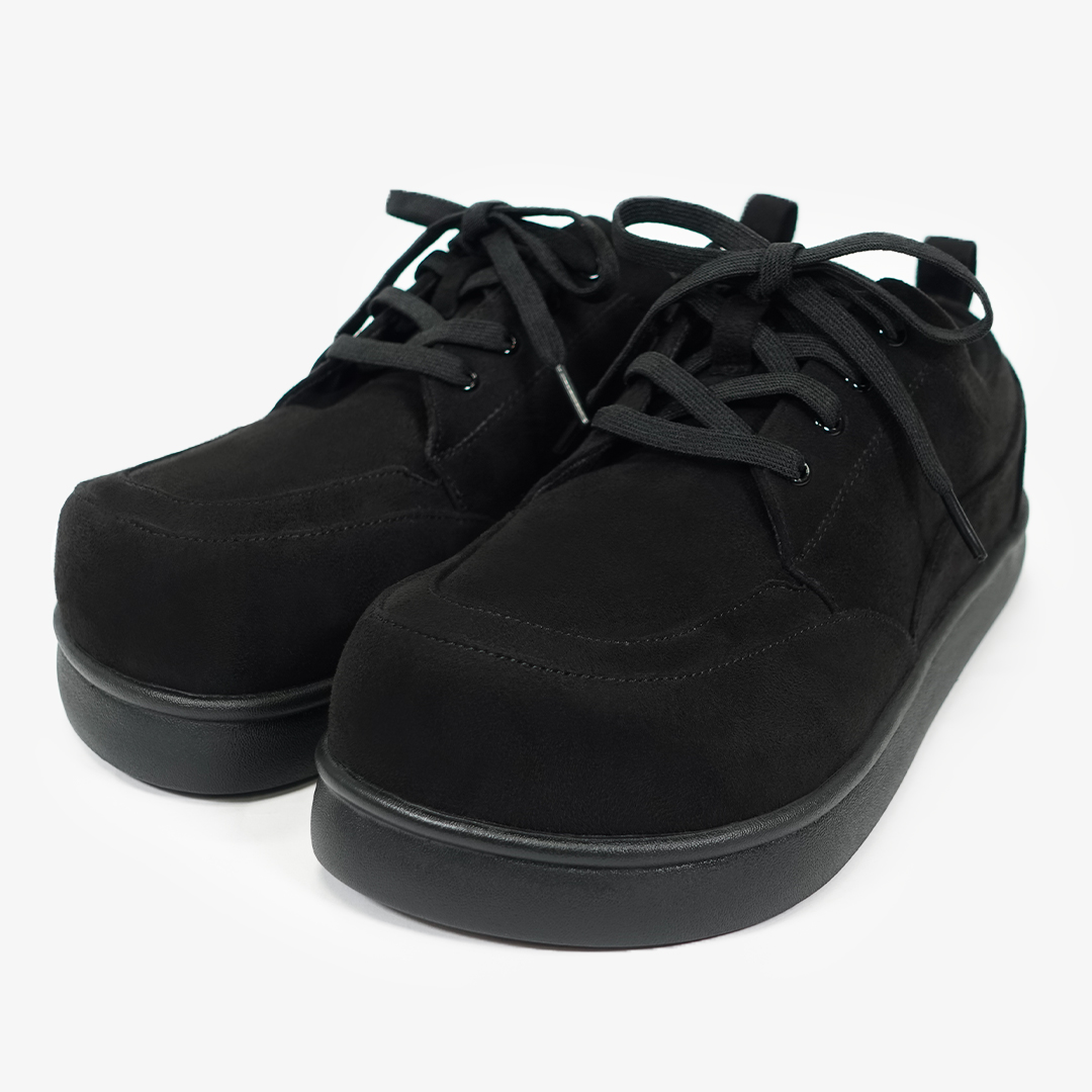 レースアップスニーカー ブラック/ブラック | Racbaki