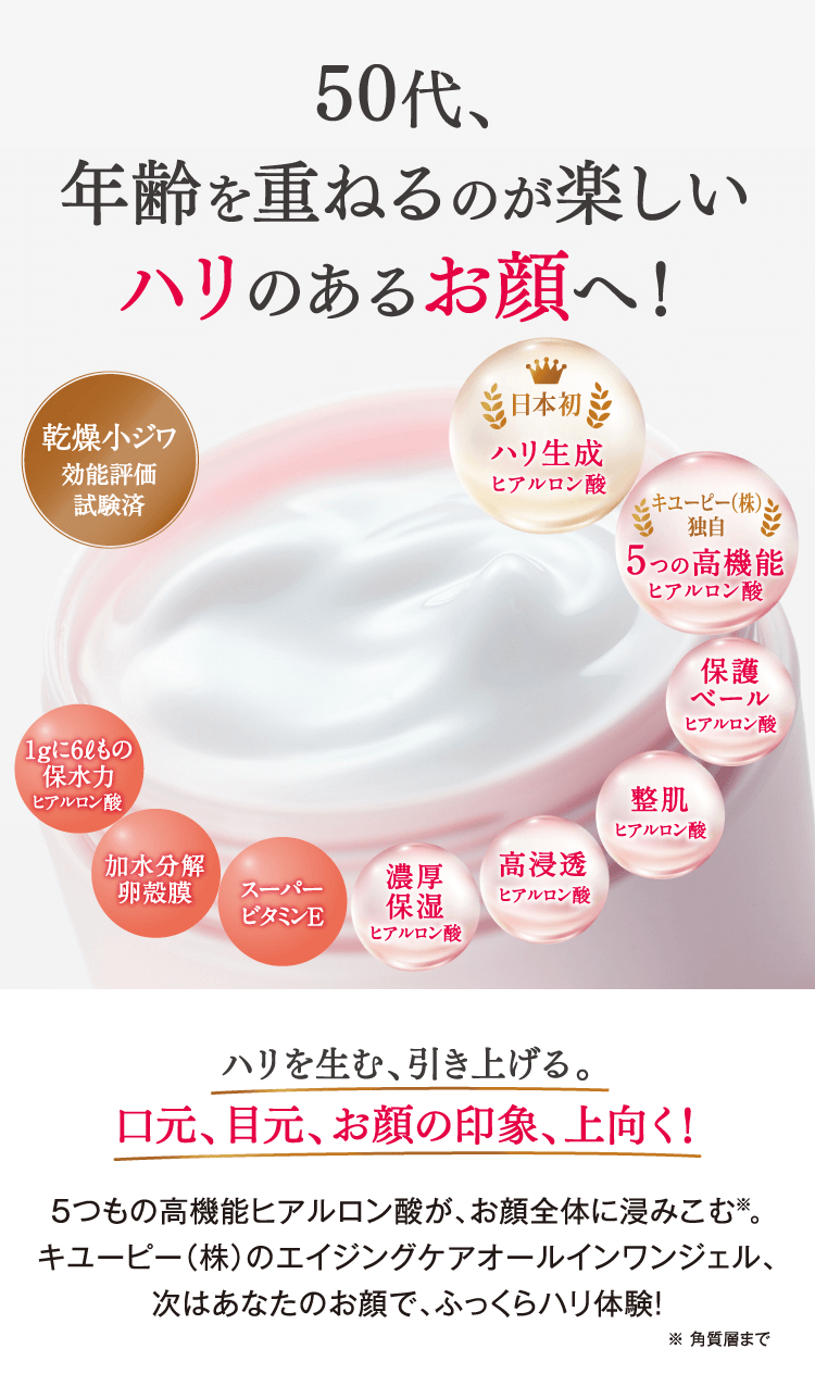 ヒアロワン｜超保湿エイジングオールインワン美容ジェル【キユーピー公式】