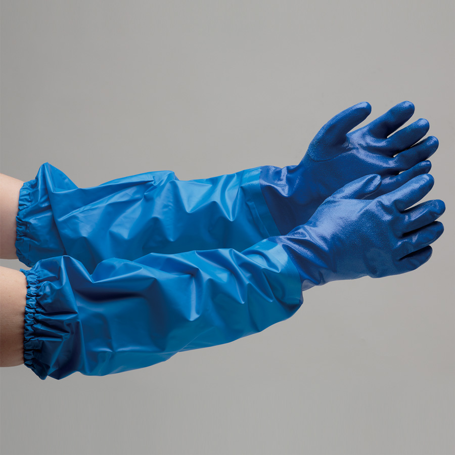 ニトリルゴム製手袋 No．660 M 耐油 厚手 腕カバー付 5双