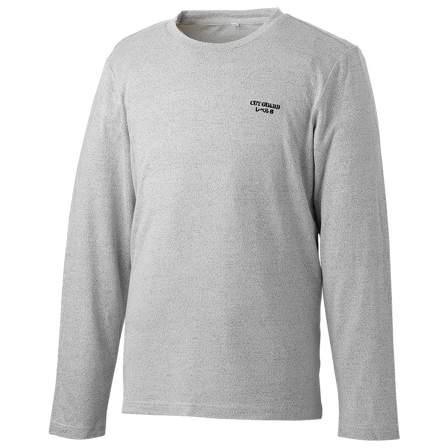 耐切創性シャツ カットガードメタルQシャツ 丸襟長袖仕様 Mサイズ