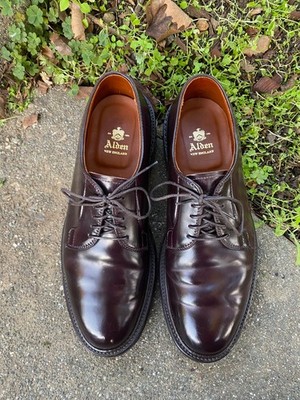 Alden 990C Color 8 Shell Cordovan Plain Toe Blucher | Alden Model