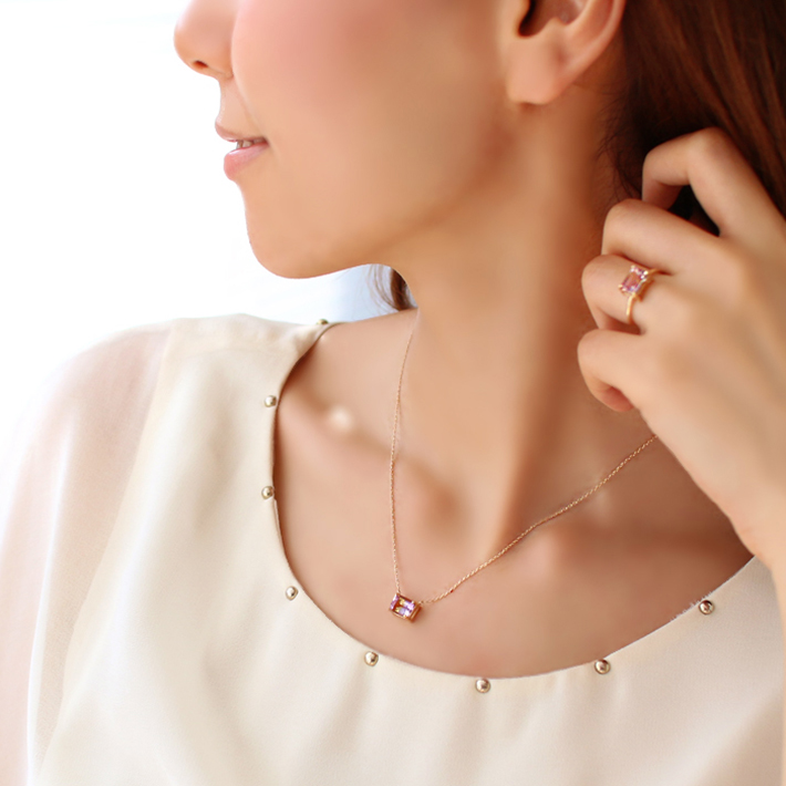 ビズー公式】アメトリン K18(18金) ネックレス セラム | 希少石カラー