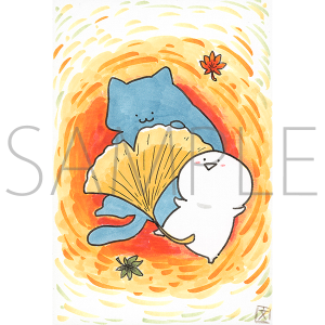 お文具といっしょ 複製原画 影送り【受注生産商品】: キャラグッズ